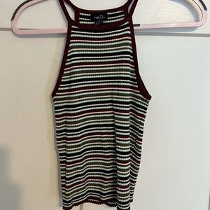 Retro ribbed tank top.